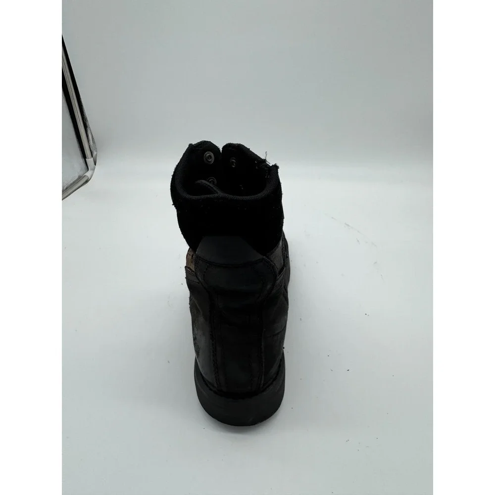 Harley-Davidson Men's Black Leather Riding Boots Size 11M D94284 Zip Up - Picture 8 of 11